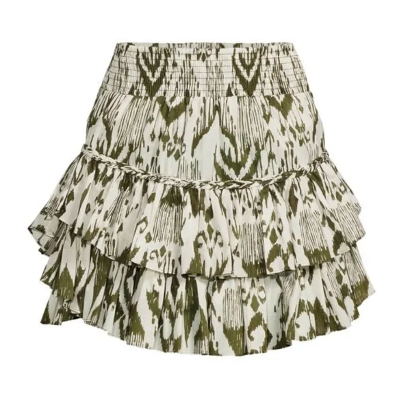 MISA LOS ANGELES Evienne Ikat Print Tiered Mini Skirt XS - Picture 7 of 12